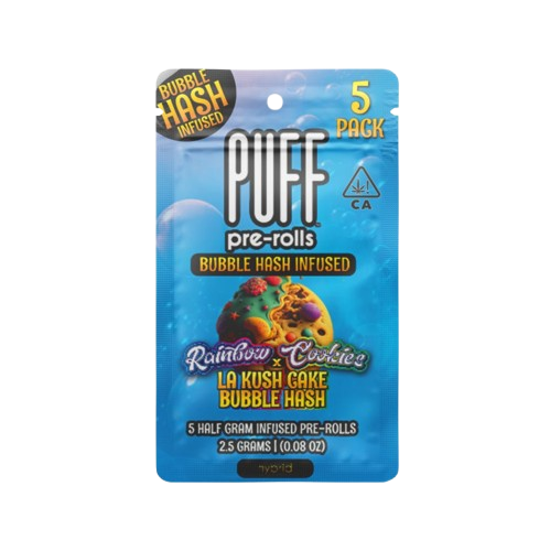 BUBBLE HASH PREROLL 5PK [2.5G] RAINBOW COOKIES X LA KUSH CAKE - 2.5 G - 5 PACK product image