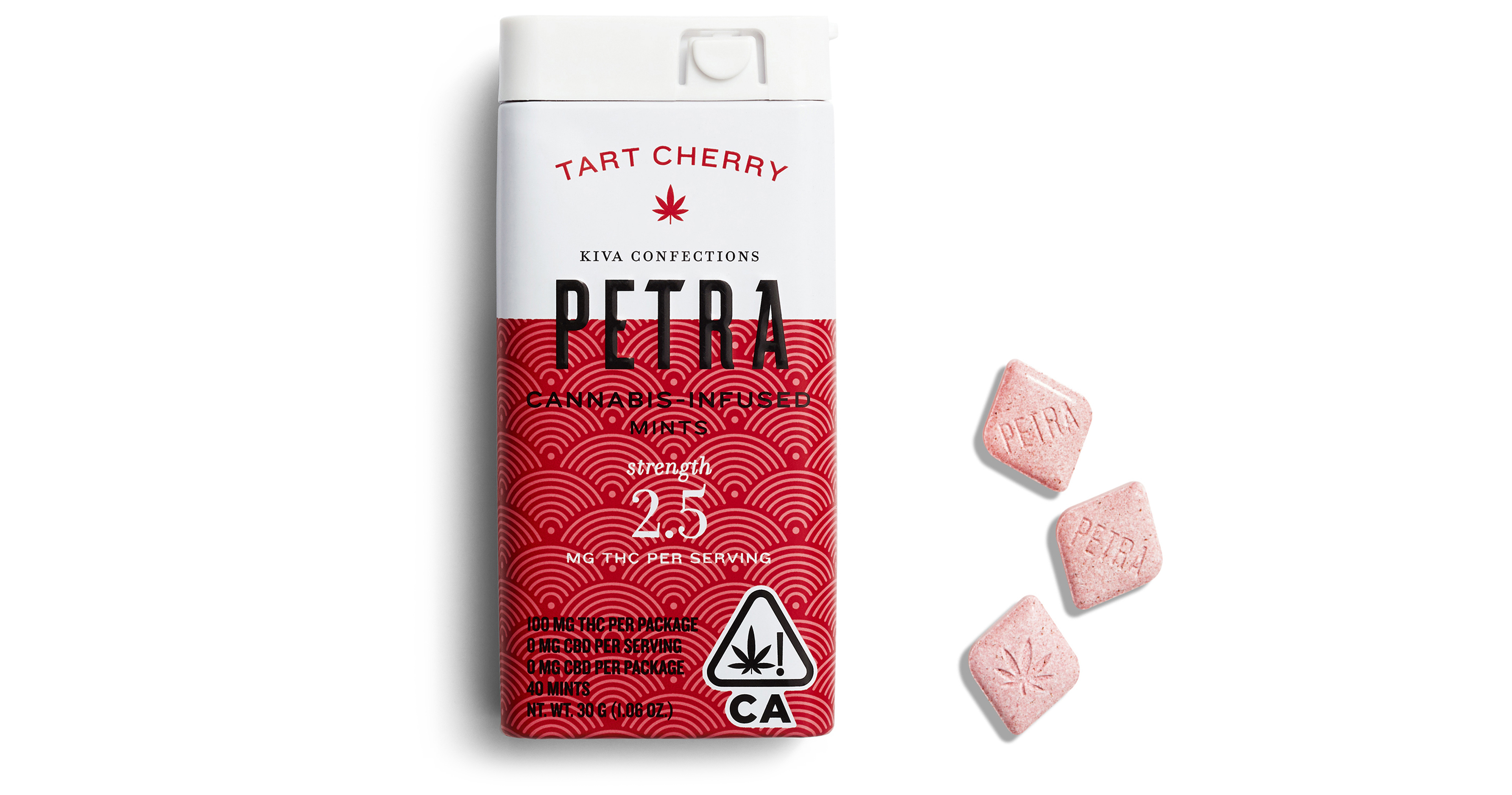 KIVA | PETRA MINTS | TART CHERRY | 100MG
