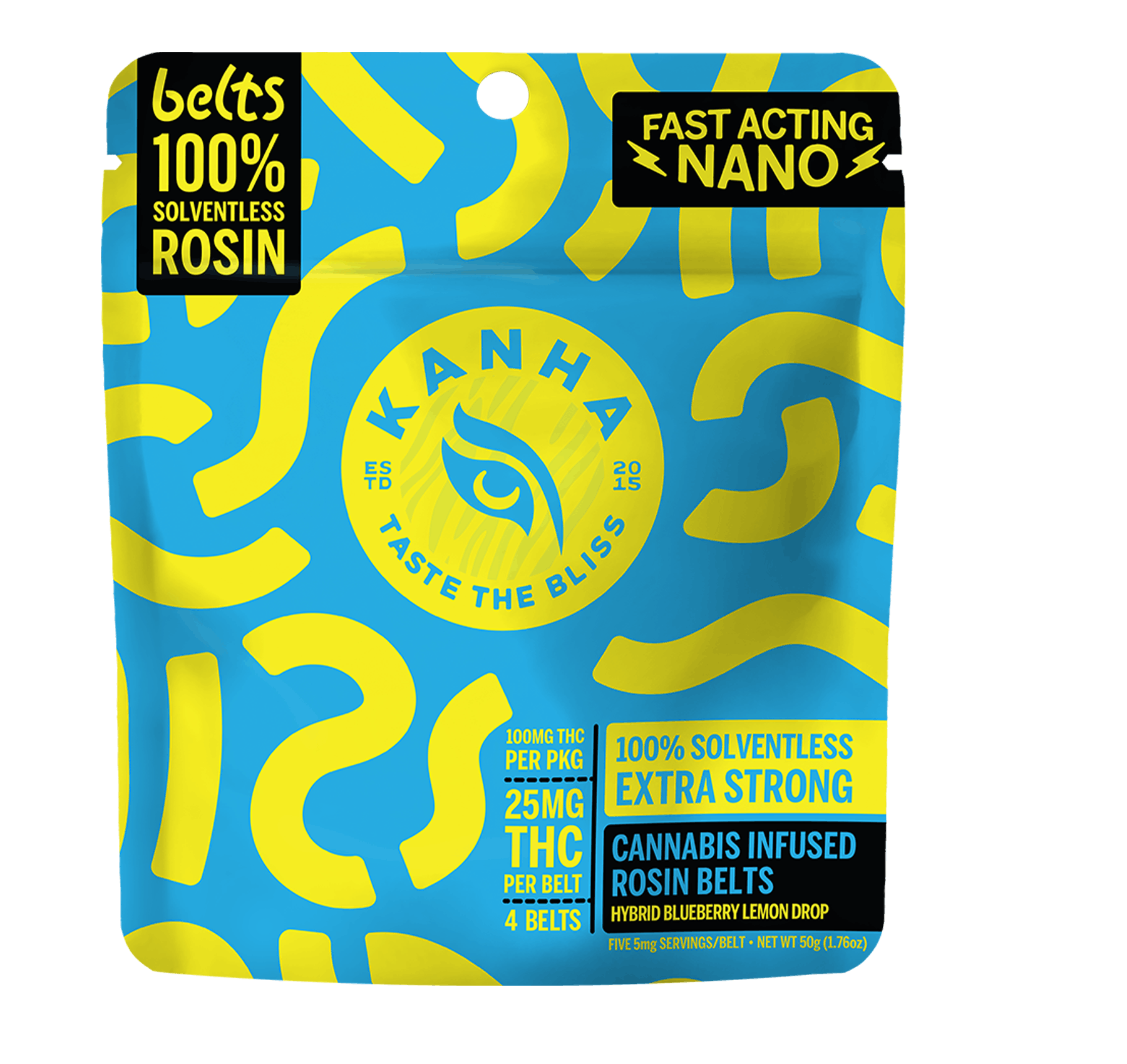 KANHA | HYBRID | BELTS | BLUEBERRY LEMON DROP | 100MG | SOLVENTLESS