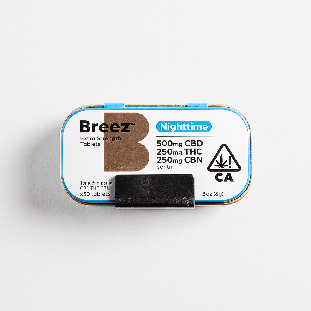 BREEZ | CBN | NIGHTTIME | 500MG CBD : 250MG THC : 250MG CBN | TABLETS