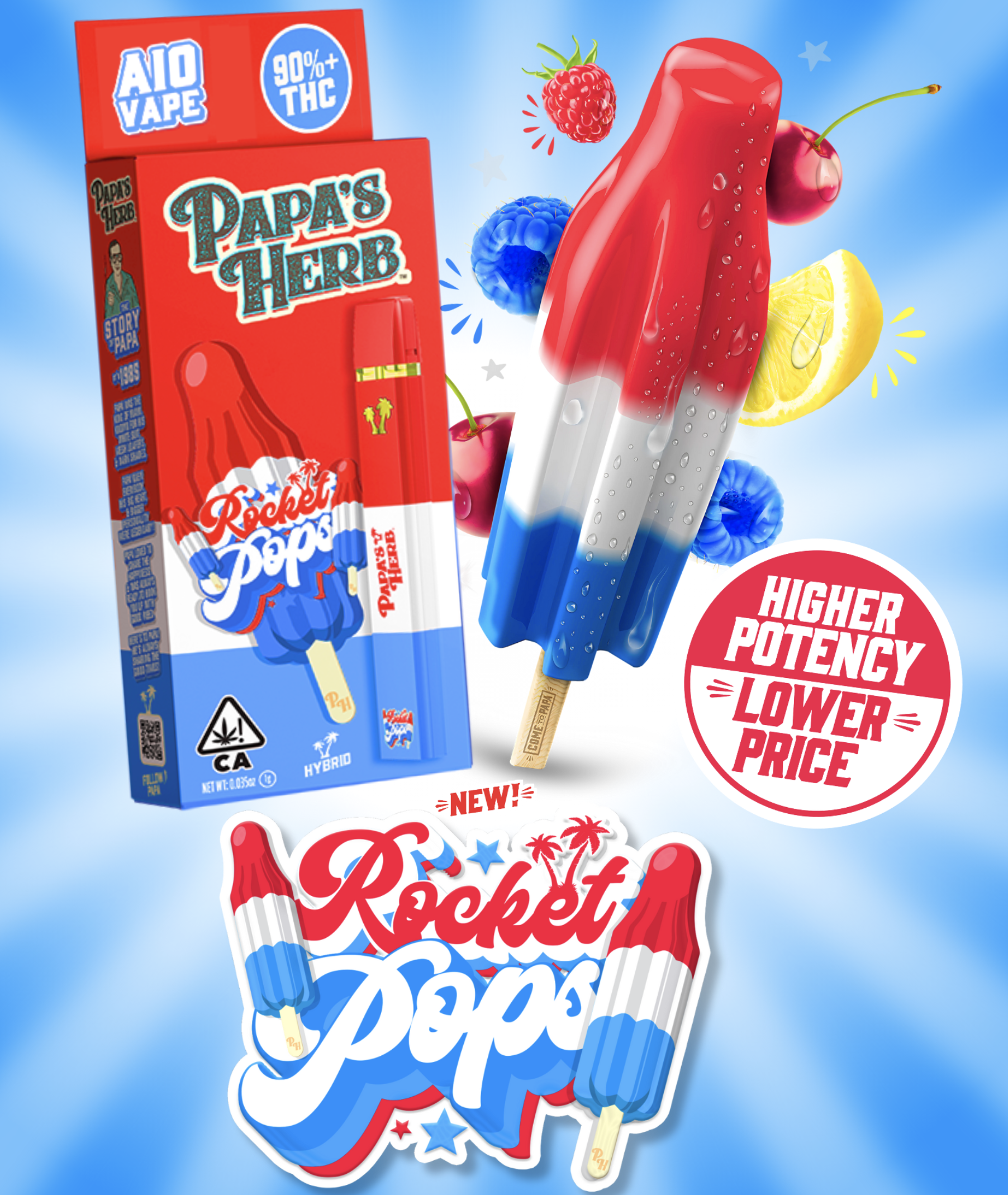 PAPAS HERB | ROCKET POPS | 1G | AIO