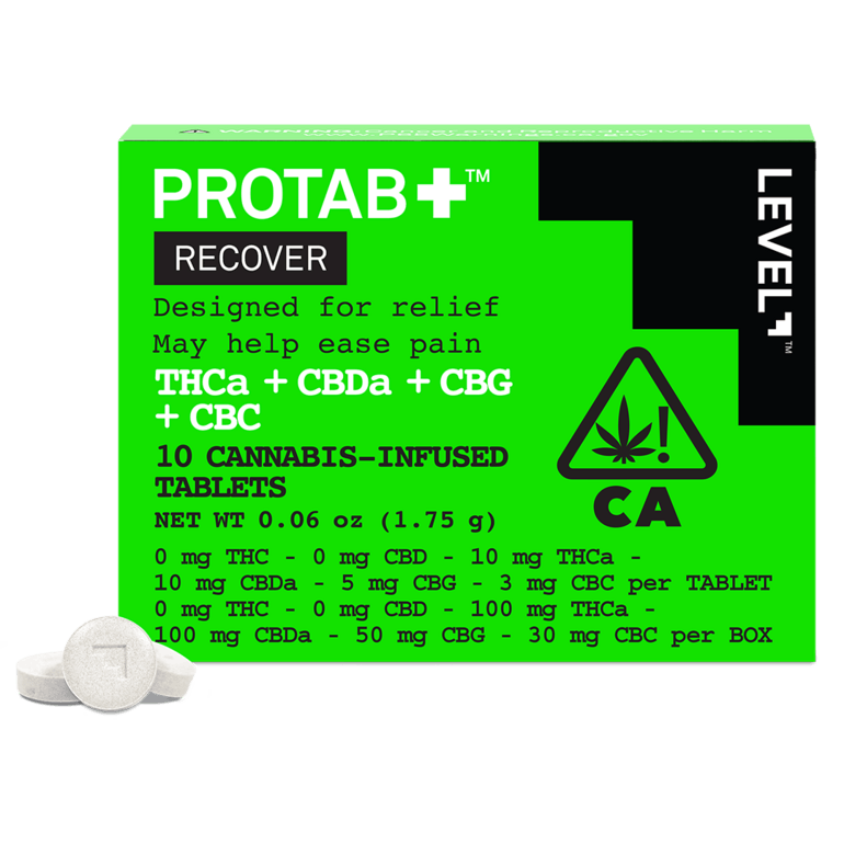 LEVEL | PROTAB | RECOVER | THCA:CBDA:CBG:CBC | 10PK
