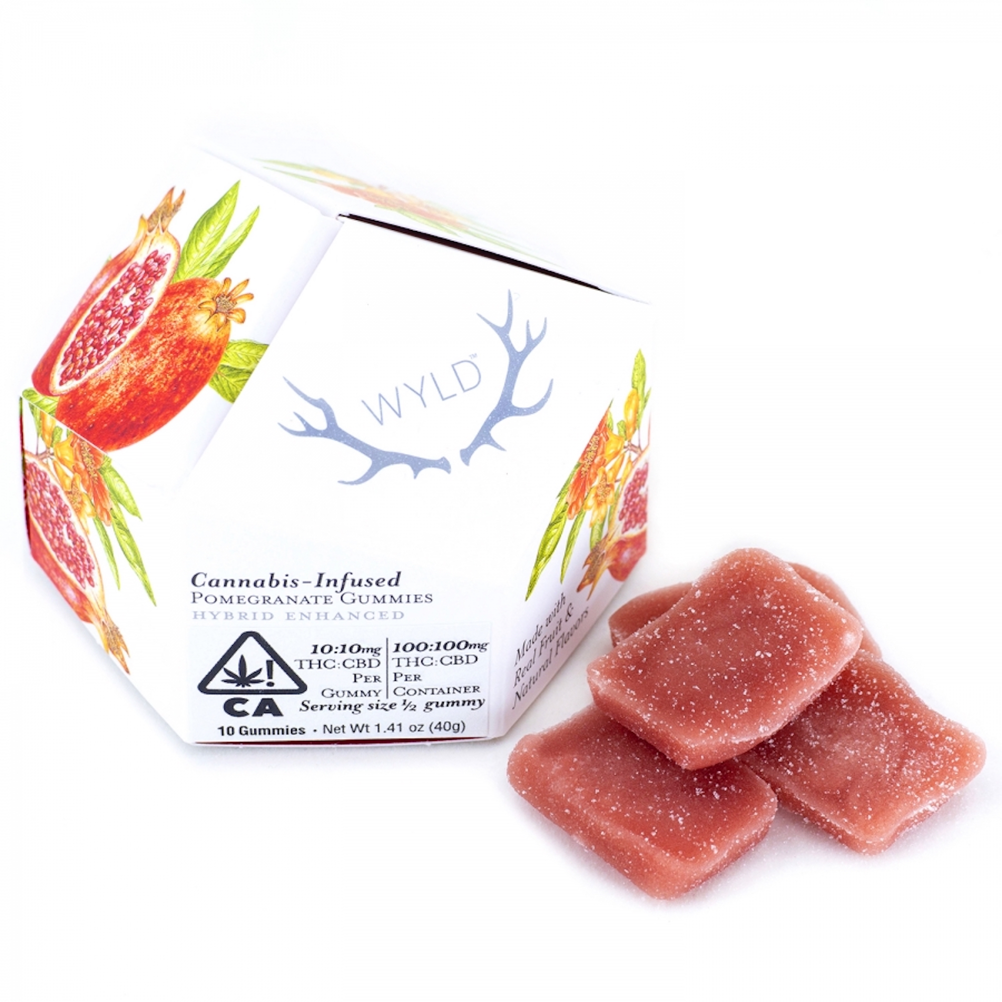 WYLD | HYBRID | POMEGRANATE | 100MG THC : 100MG CBD