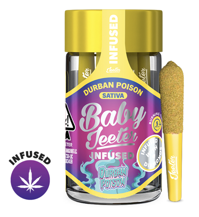 JEETER | BABY | DURBAN POISON | 5PK | INFUSED | PRE ROLL