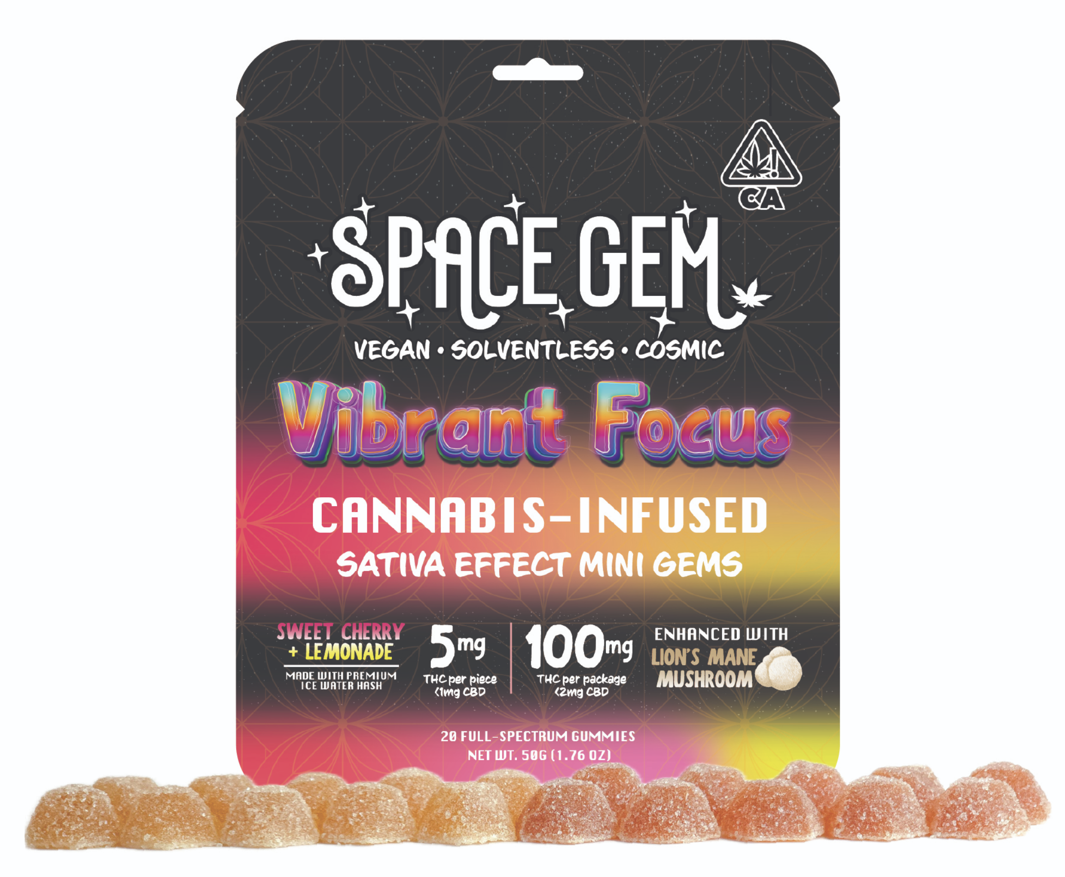 SPACE GEM | SATIVA | VIBRANT FOCUS | 100MG THC | 20PK