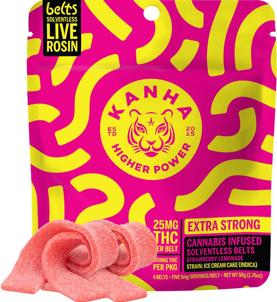 KANHA | INDICA | BELTS | STRAWBERRY LEMONADE | 100MG | SOLVENTLESS