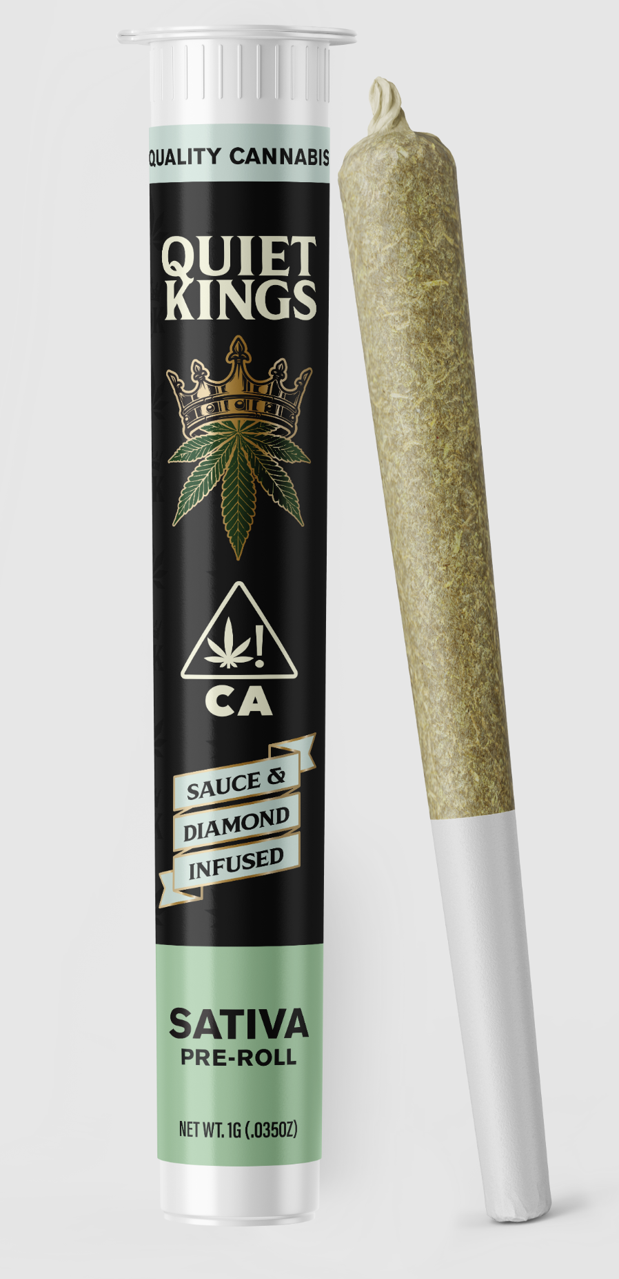 QUIET KINGS | SATIVA | LEMON ZEST | 1G | SAUCE AND DIAMOND INFUSED | PRE ROLL
