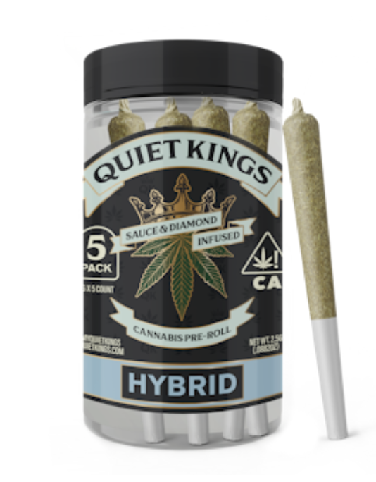 QUIET KINGS | HYBRID | APPLES AND BANANAS | 5PK | SAUCE AND DIAMOND INFUSED | PRE ROLL