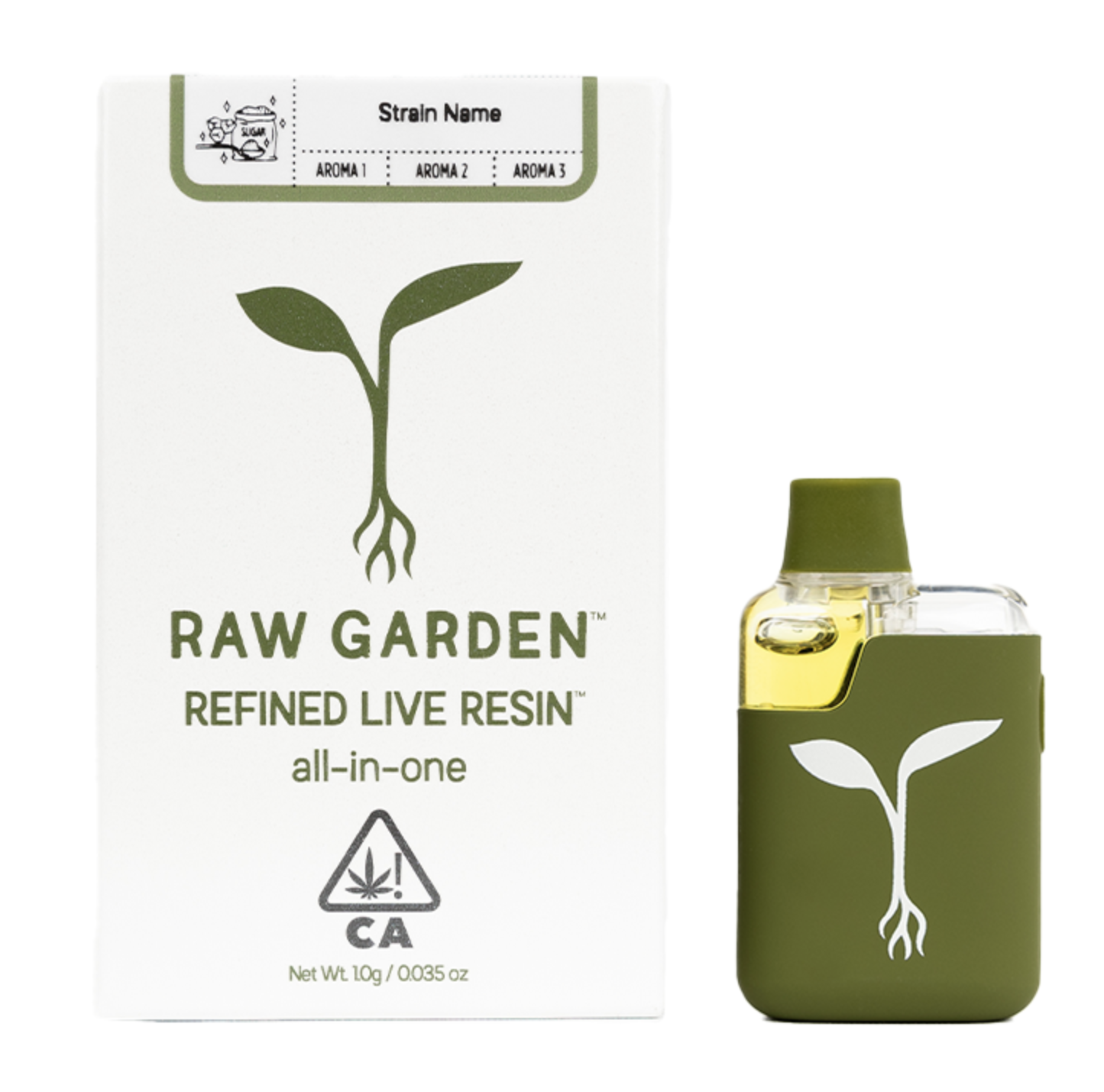 RAW GARDEN | HONEY MOJITO | 1G | REFINED LIVE RESIN | AIO