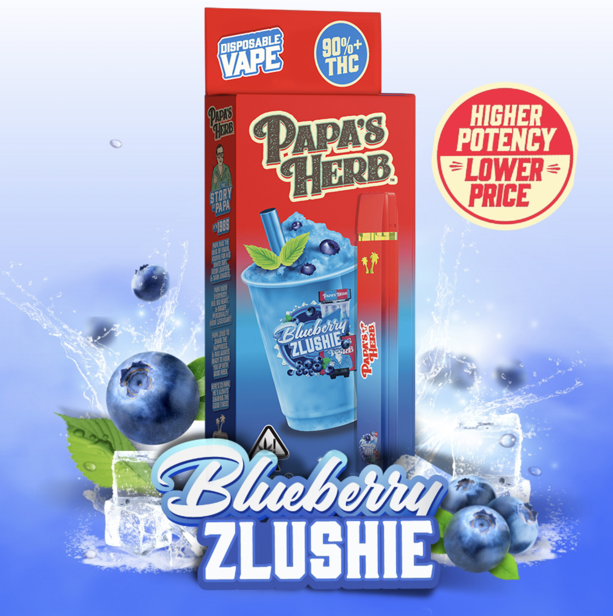 PAPAS HERB | BLUEBERRY ZLUSHIE | 1G | AIO