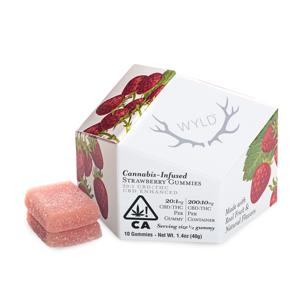 WYLD | HYBRID | STRAWBERRY | 200MG CBD : 10MG THC