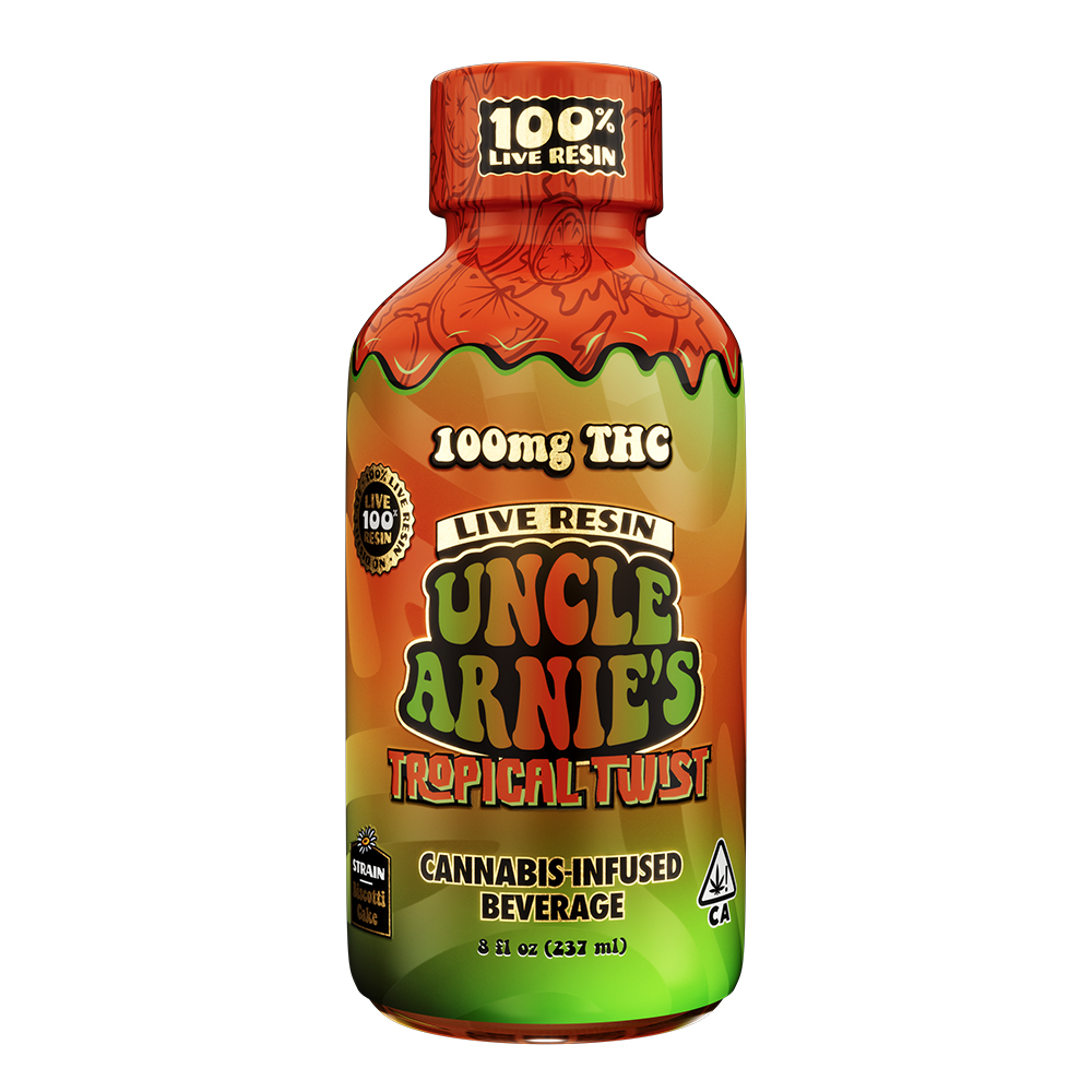 UNCLE ARNIES | TROPICAL TWIST | 100MG | LIVE RESIN | 8OZ