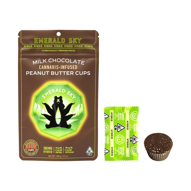 EMERALD SKY | HYBRID | MILK CHOCOLATE | PB CUPS | 100MG