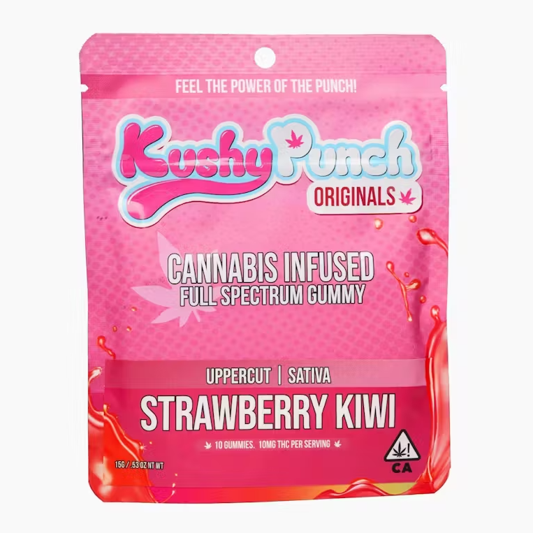 KUSHY PUNCH | UPPERCUT | STRAWBERRY KIWI | 100MG | GUMMY