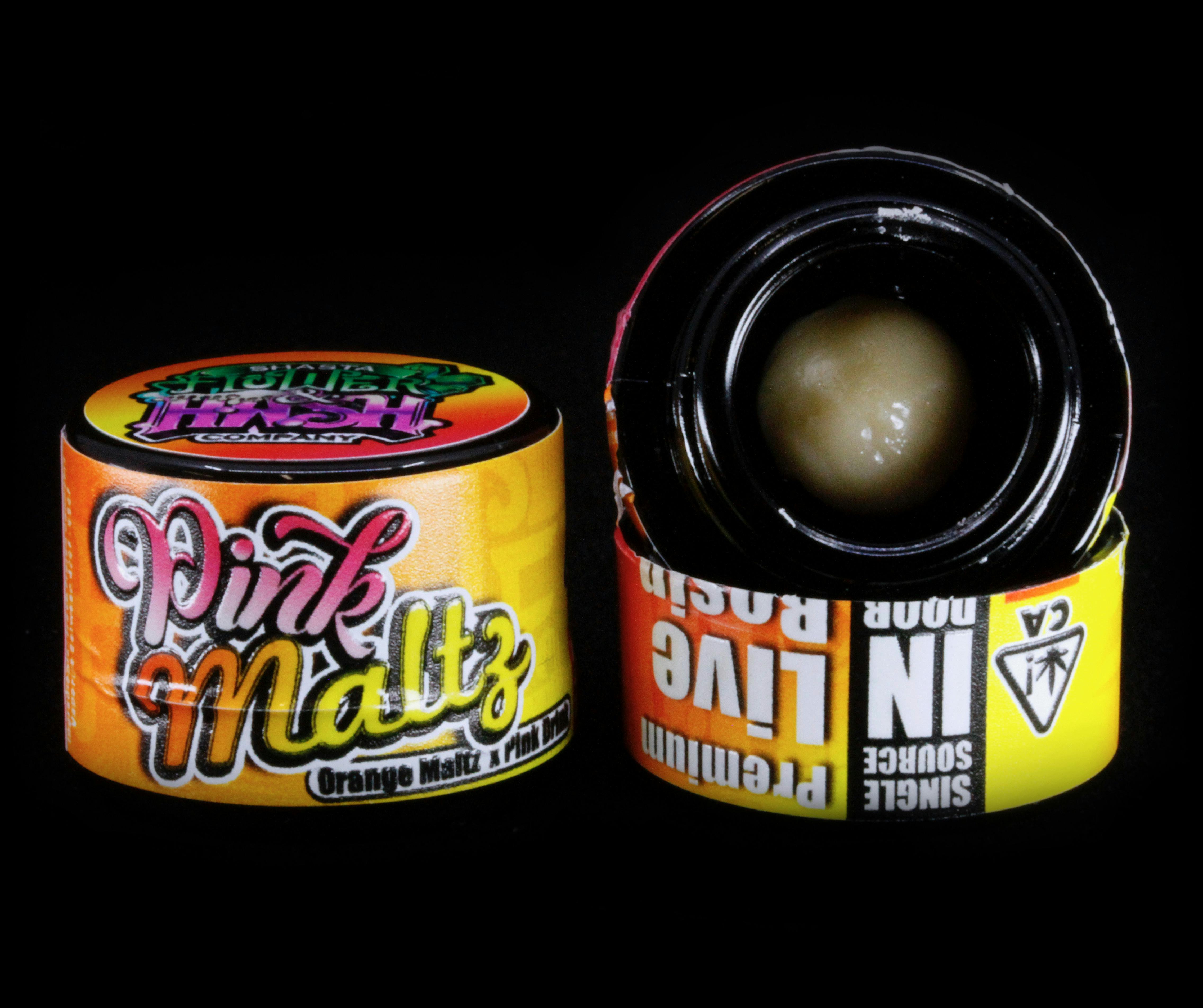 SHASTA HASH CO | PINK MALTZ | 1G | LIVE ROSIN