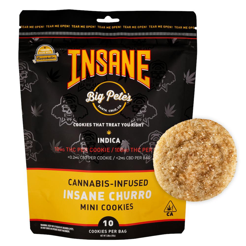 BIG PETES | INDICA | INSANE CHURRO | 100MG | 10PK