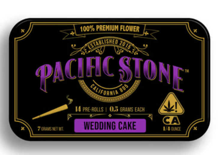PACIFIC STONE | INDICA | WEDDING CAKE | .5G | 14PK | PRE ROLLS