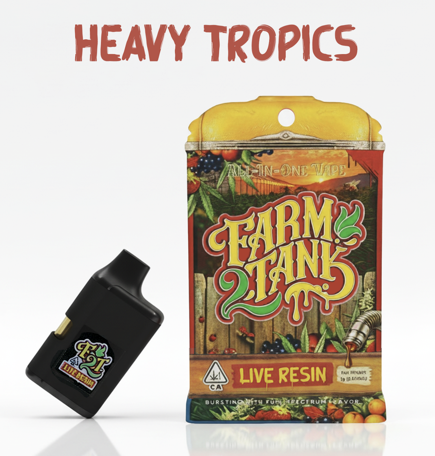 FARM 2 TANK - FARM 2 TANK | HEAVY TROPICS | 1G | LIVE RESIN | AIO