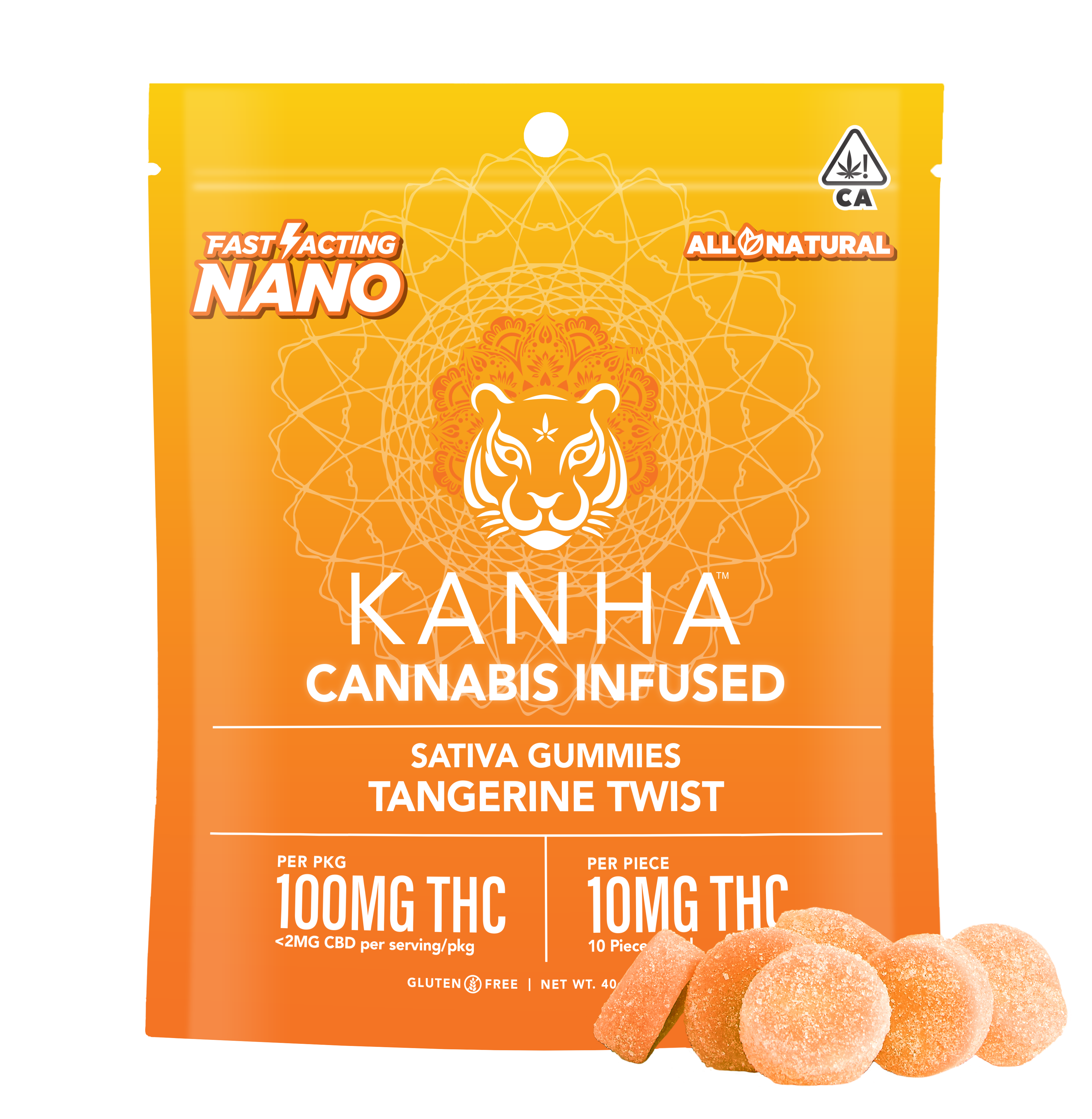 KANHA | NANO | TANGERINE TWIST | 100MG | GUMMY
