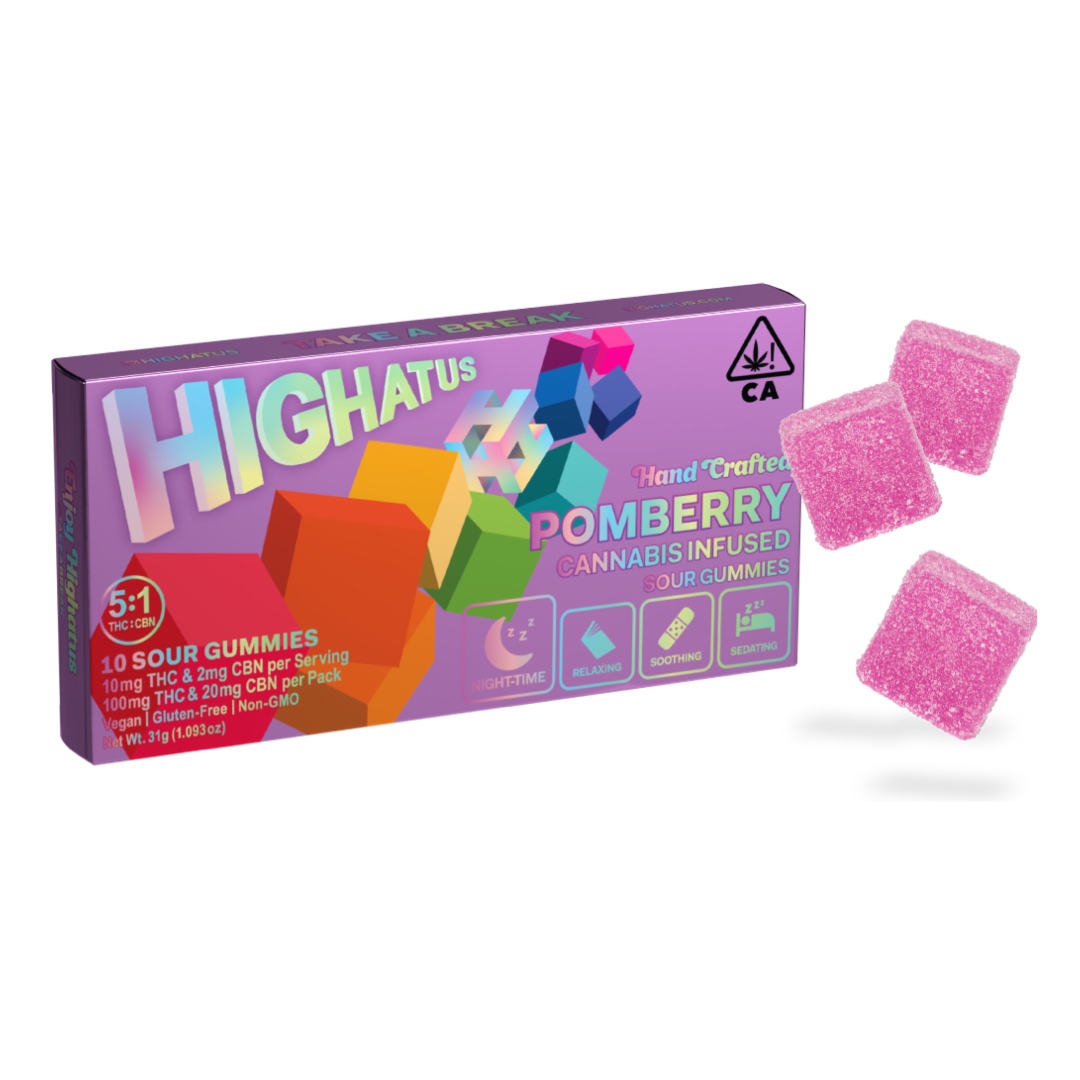 HIGHATUS | POMBERRY | CBN | 100MG | GUMMIES