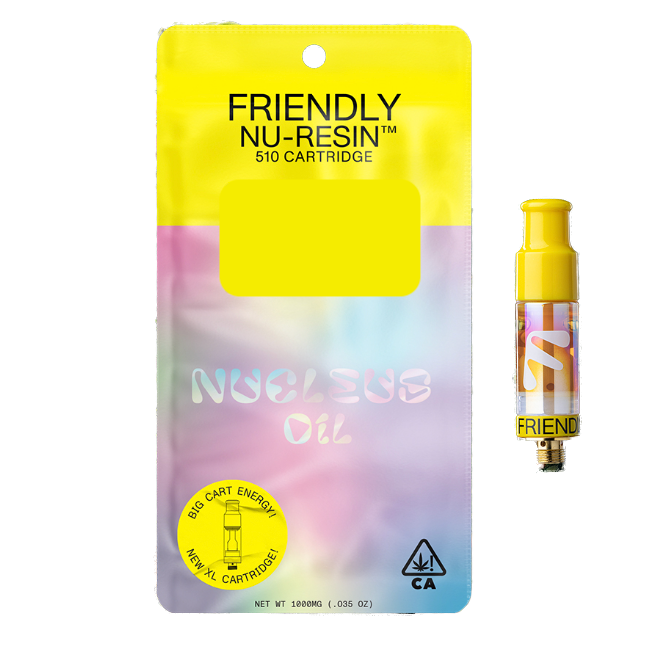 FRIENDLY BRAND | SATIVA | SOUR PINE CONES | 1G | NUCLEUS LIVE RESIN | CART