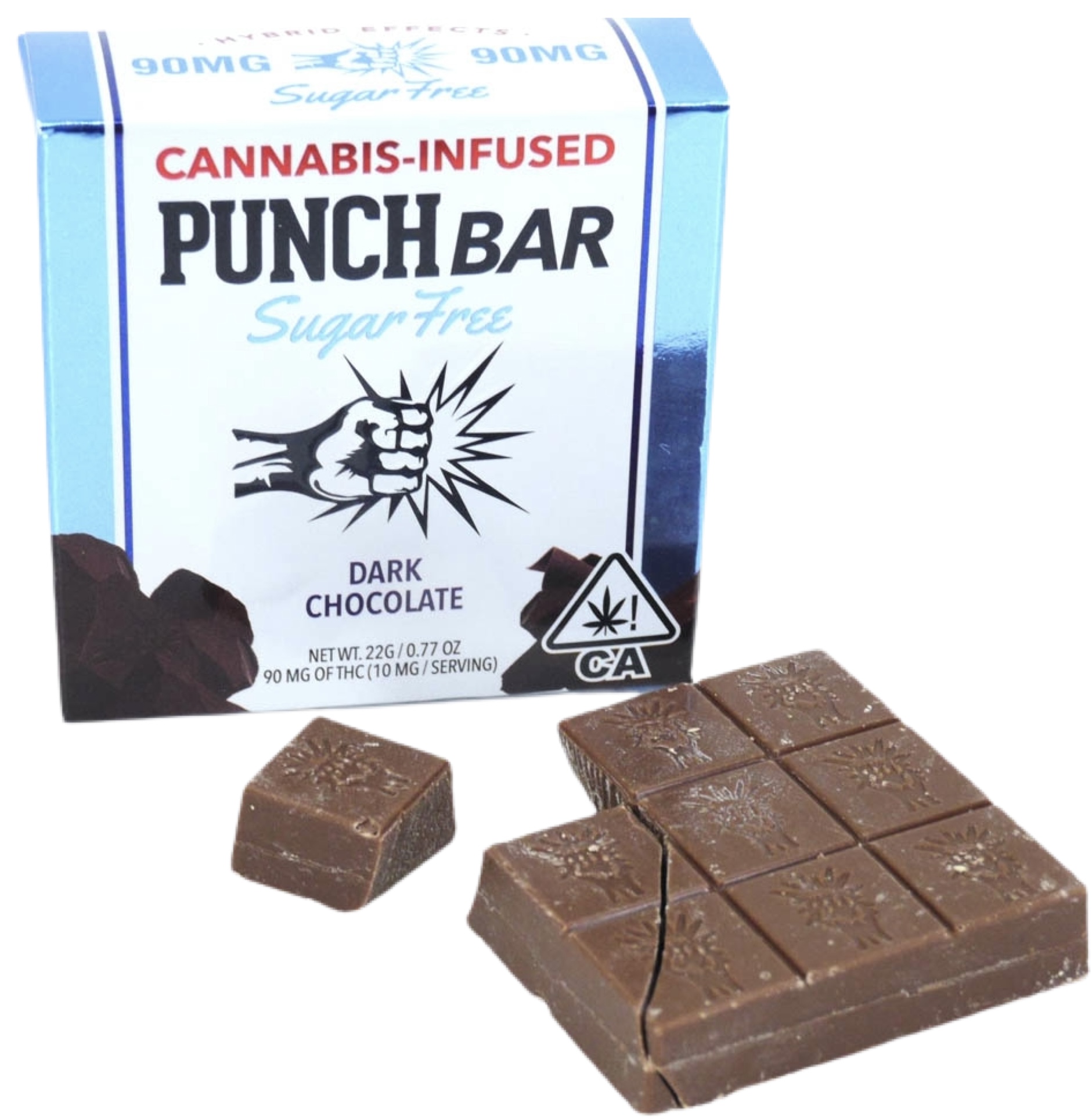 PUNCH EDIBLES | SUGAR FREE | BAR | DARK CHOCOLATE | 100MG | SOLVENTLESS