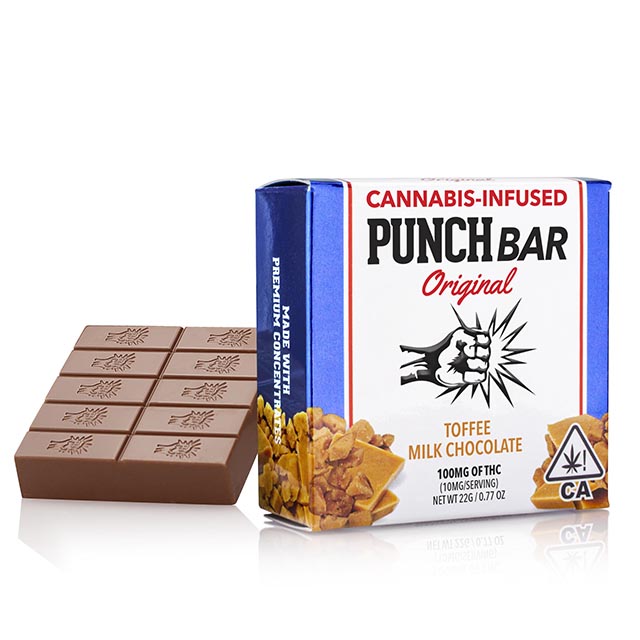 PUNCH EDIBLES | BAR | TOFFEE MILK CHOCOLATE | 100MG | SOLVENTLESS