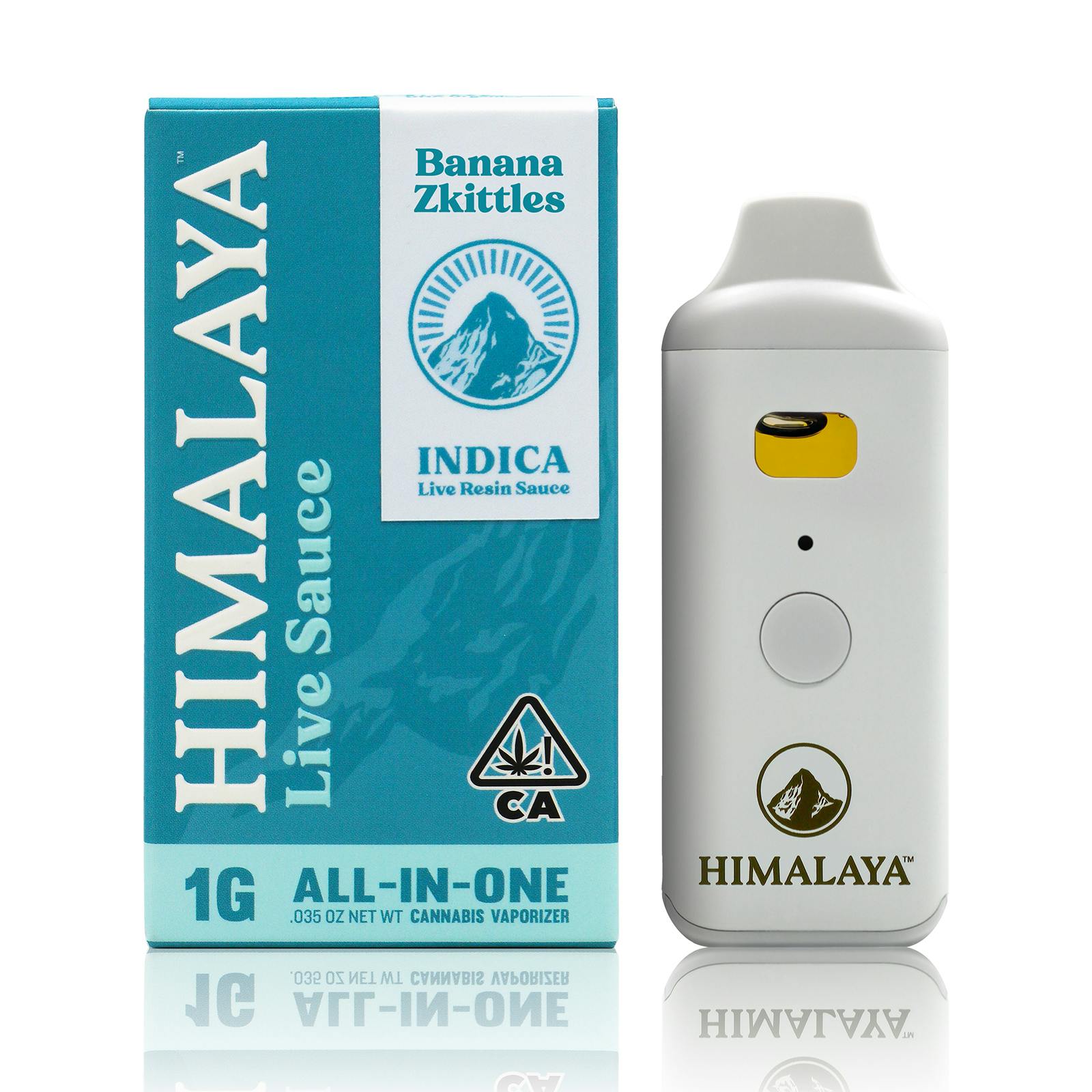 HIMALAYA | INDICA | BANANA ZKITTLEZ | 1G | LIVE RESIN | AIO