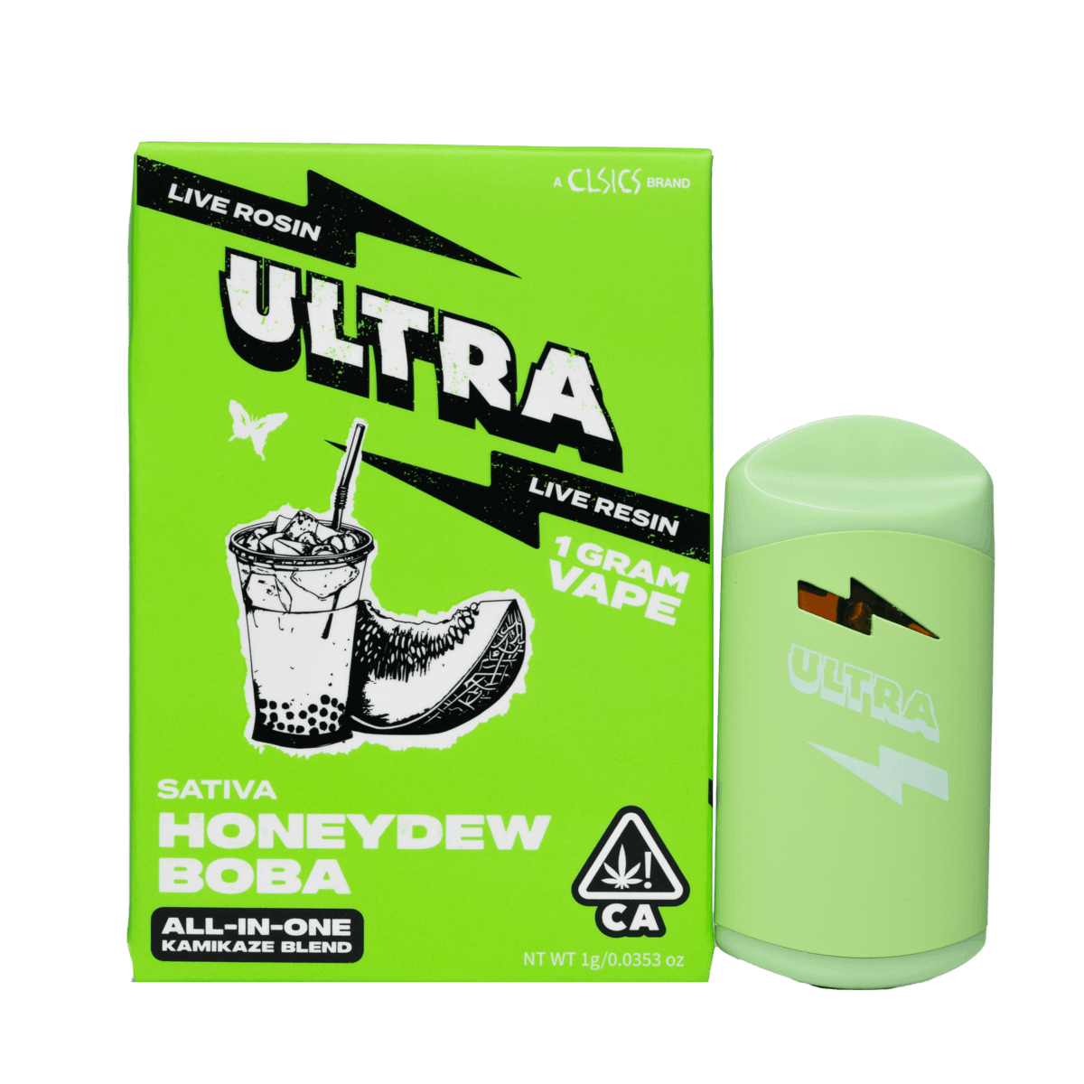 ULTRA | HONEYDEW BOBA | 1G | LIVE ROSIN AND LIVE RESIN | AIO