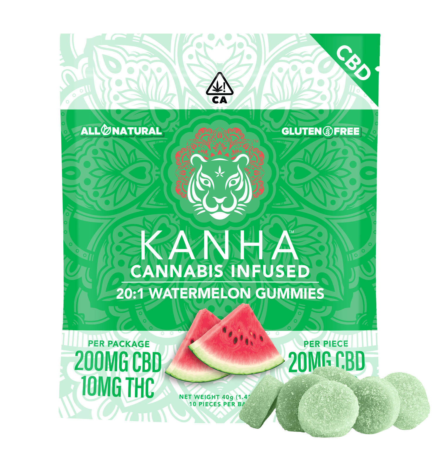 KANHA | WATERMELON | 20:1 | CBD: THC | GUMMY