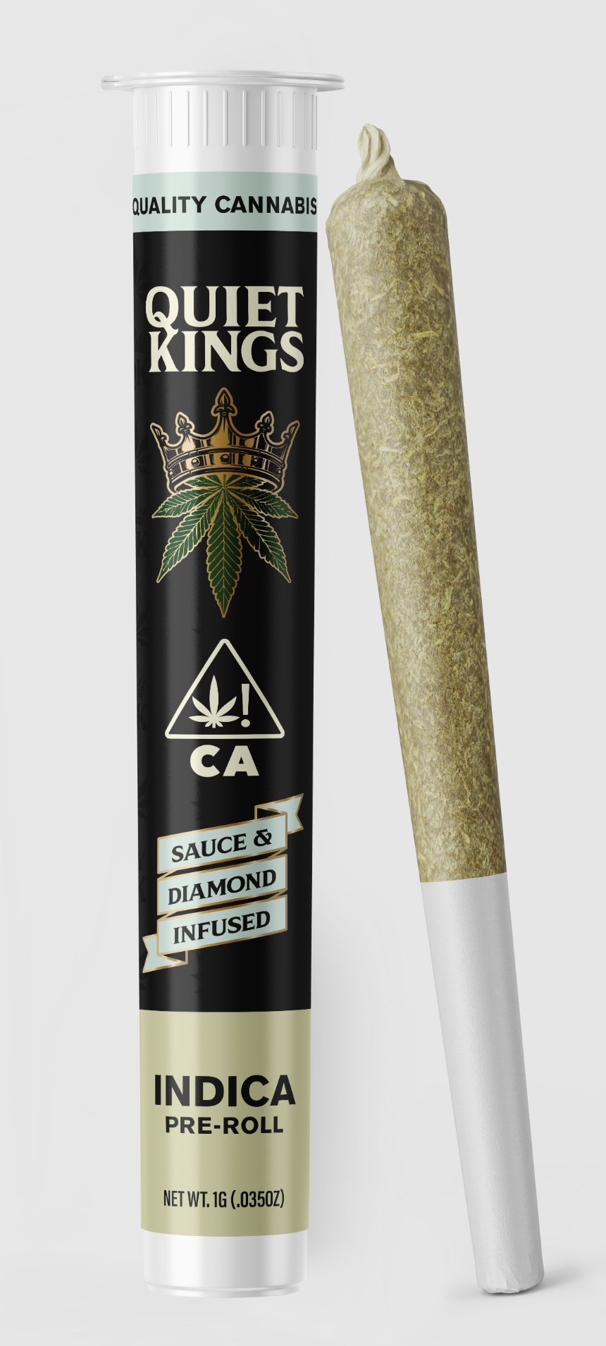 QUIET KINGS | INDICA | BLUEBERRY PANCAKE | 1G | SAUEC AND DIAMOND INFUSED | PRE ROLL
