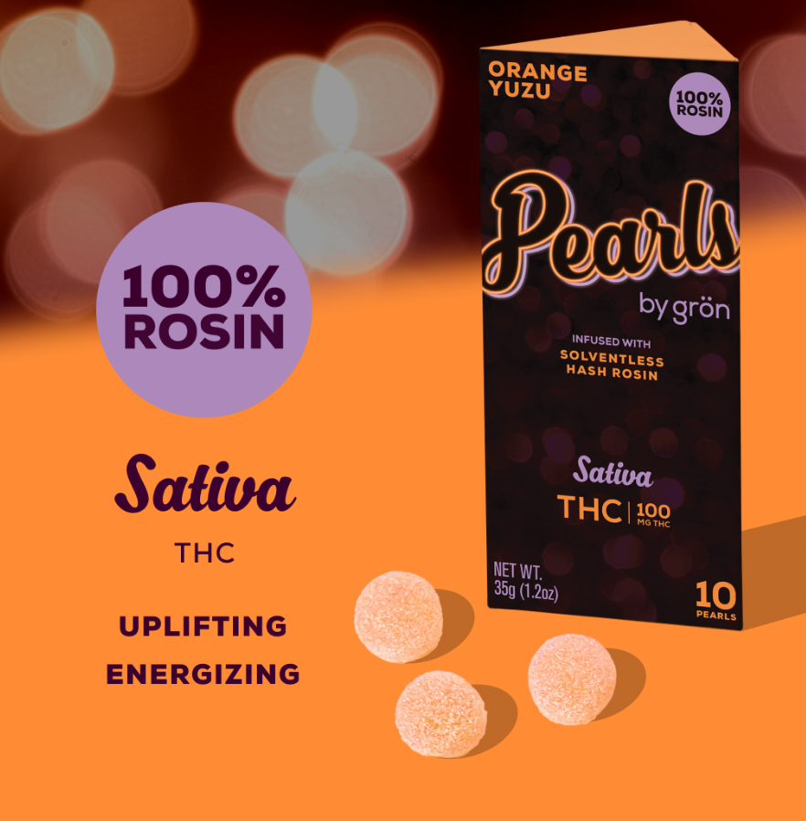 PEARLS | Orange Yuzu | Rosin Gummy - 100 mg  (10 Pack)