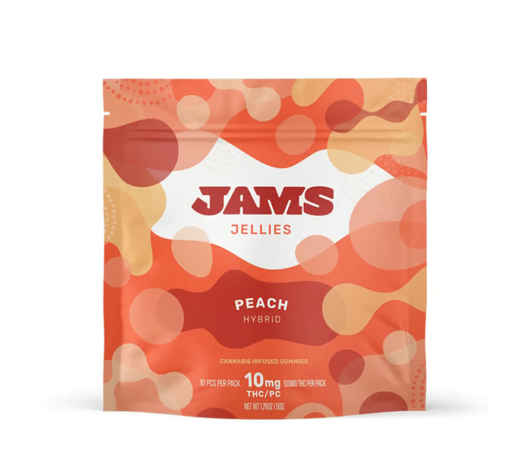 Jam Jellies | Peach | Hybrid Gummies - 100 mg (10 PK)