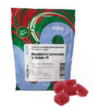 Raspberry Lemonade X Gelato 41 | Live Resin Gummies - 100 mg - 10 Pack