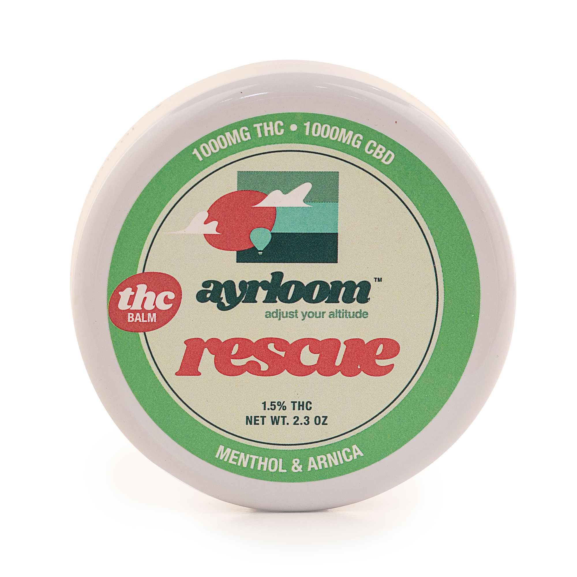 AYRLOOM | Rescue 1:1 - 1,000mg THC : 1000mg CBD Balm - 1000 mg