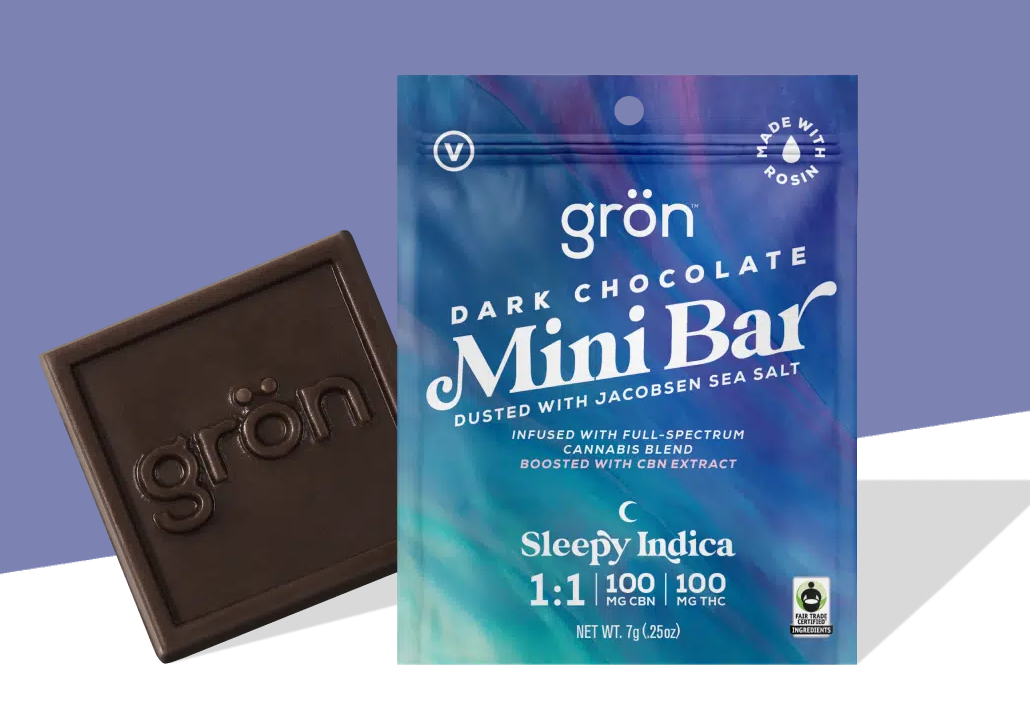 DARK CHOCOLATE | 1:1/CBN:THC MINIBAR SLEEPY INDICA - 100 MG