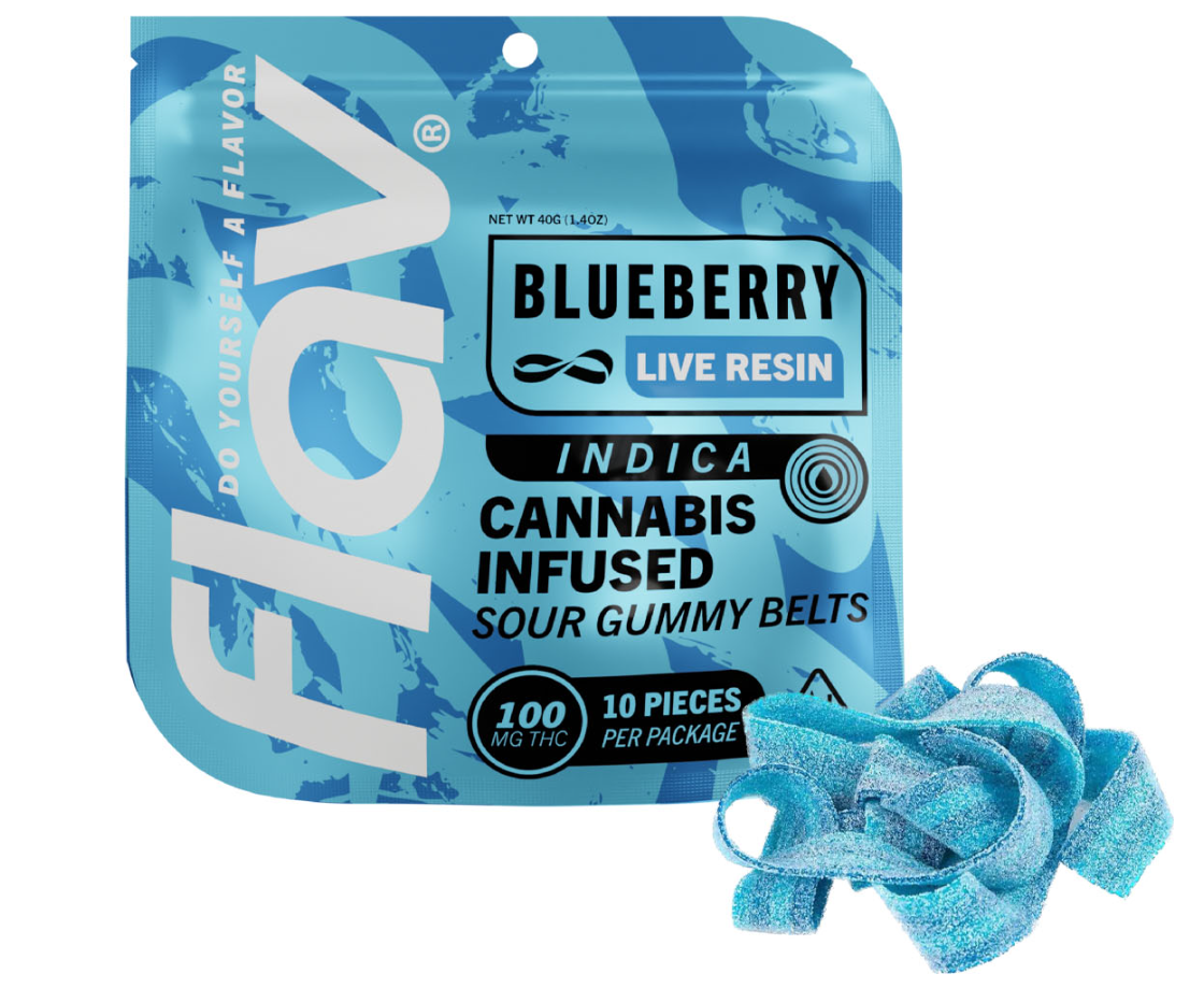 FLAV | Blueberry | Live Resin Gummy - 100mg  (10Pack)