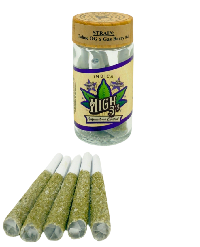 High 5's | Tahoe OG X Gas Berry #4 | Infused Pre-roll - 4 g (5pk)