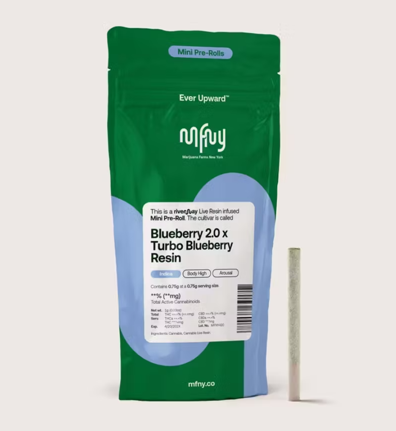 Blueberry 2.0 X Turbo Blueberry | Infused Resin Pre-roll - 0.75 g