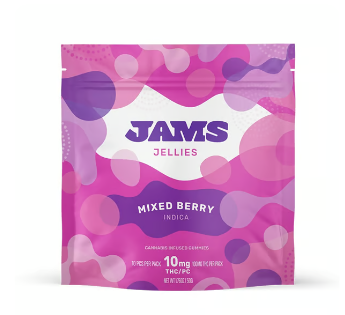 Jam Jellies | Mixed Berries | Indica Gummies - 100 mg (10Pk)