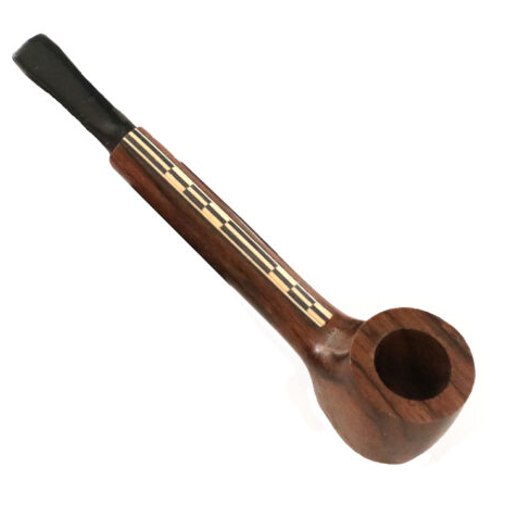 4.5" WOOD TOBACCO PIPE - One Size