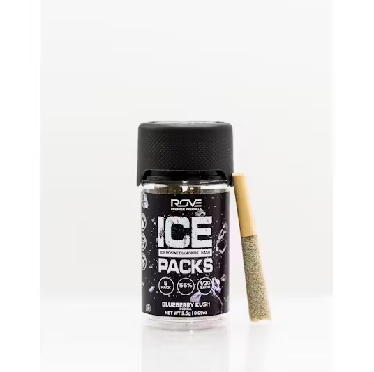 Rove | Blueberry Kush | (Rosin, Diamond, Hash Infused) - 2.5 g (5pk)