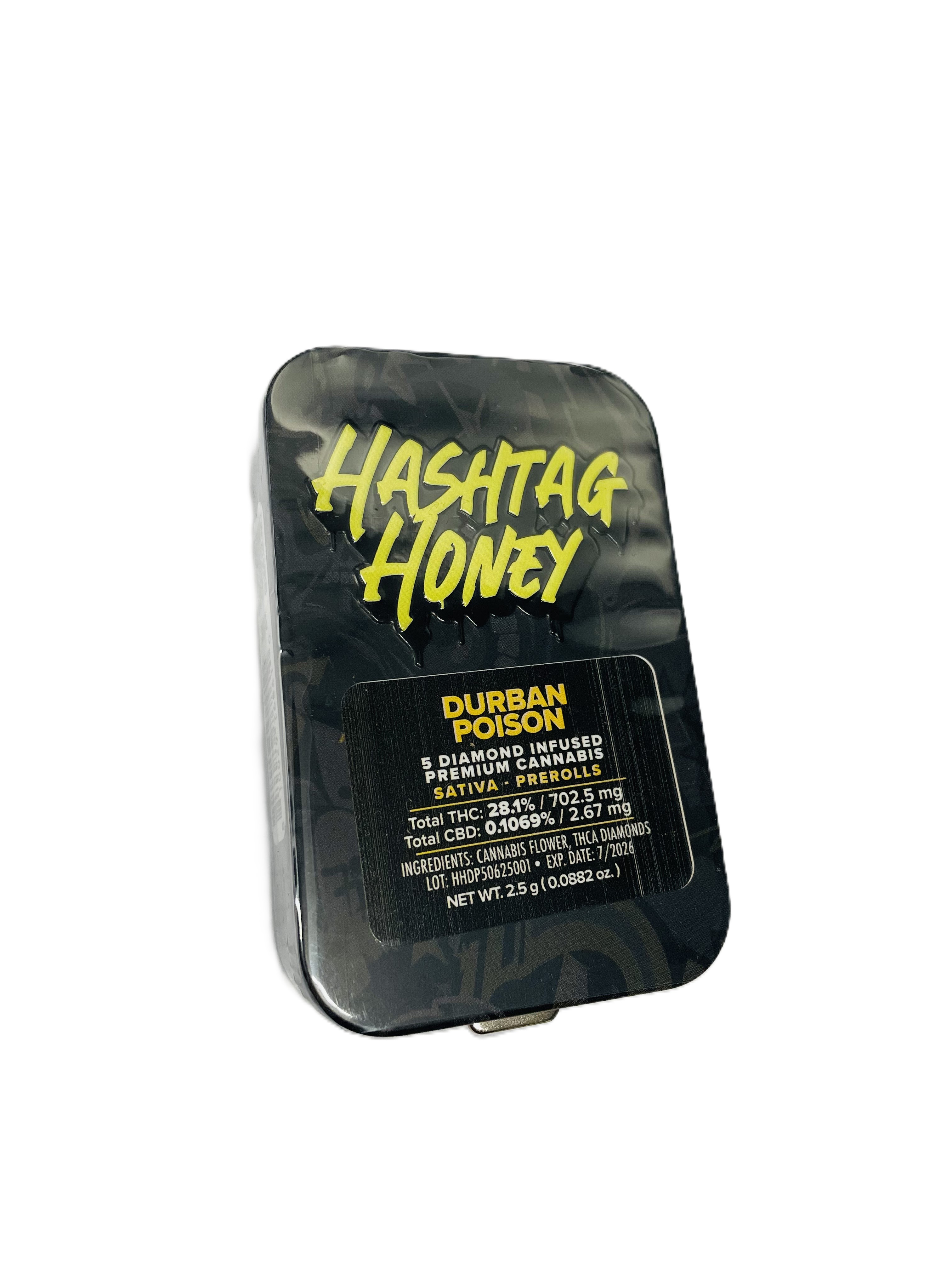 Hashtag Honey | Durban Poison | Pre-roll - 2.5 g (5 Pack)