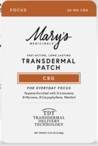 TRANSDERMAL PATCH - CBG (20MG) – Premium Cannabis Products Near Me