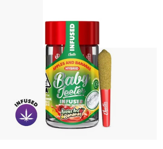 Apples & Bananas /5pk) Baby Jeeter Infused Preroll [H]