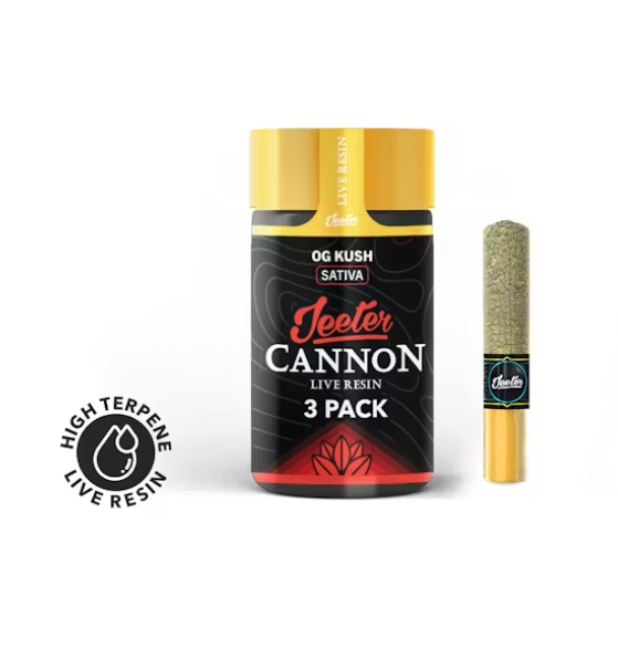 Og Kush (3pk/ Live Resin Cannons [I]