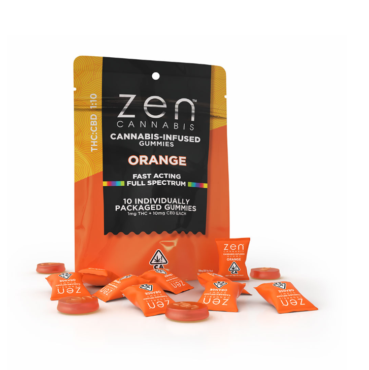 Orange 1:10 Thc:Cbd (10pk/10mg) Gummies [H]