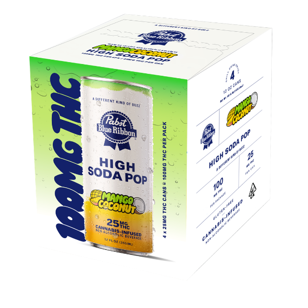 Mango Coconut (4pk/100mg) Soda [H]