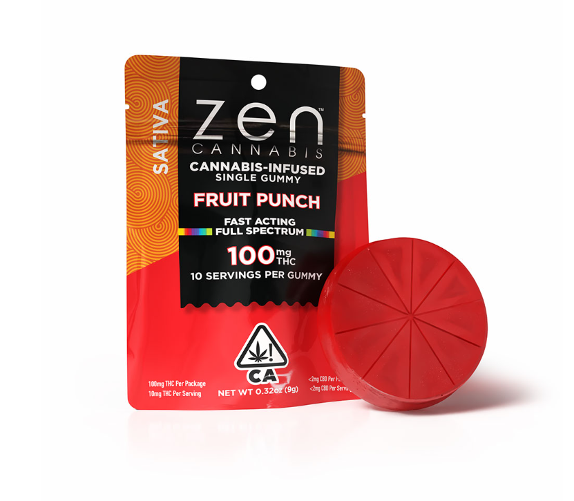 Sativa Fruit Punch (1pc/100mg) Gummy [S]