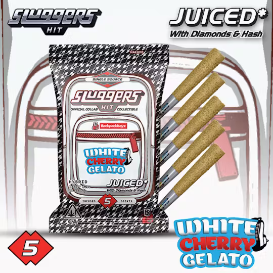 White Cherry Gelato (5pk/ Hash And Diamond Infused Prerolls [H]